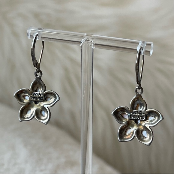 925 A THAILAND STERLING|MOTHER OF PEARL STONES in PINK & WHITE TONES|VTG - Picture 5 of 6